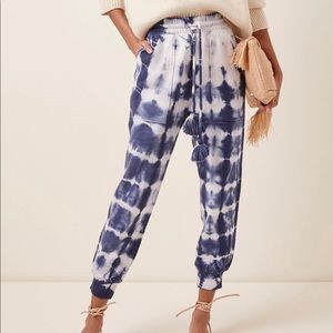 ULLA JOHNSON blue tie dye sweatpants